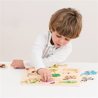New Classic Toys - Steckpuzzle - Safari - 8 Stück